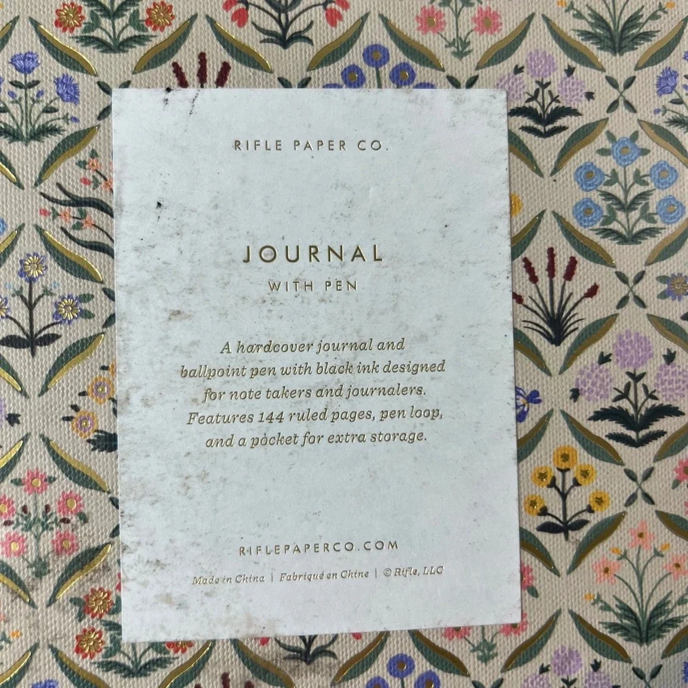 Rifle Paper Co Estee Journal w Pen Floral Pattern 144 Ruled Pages‎ NIP